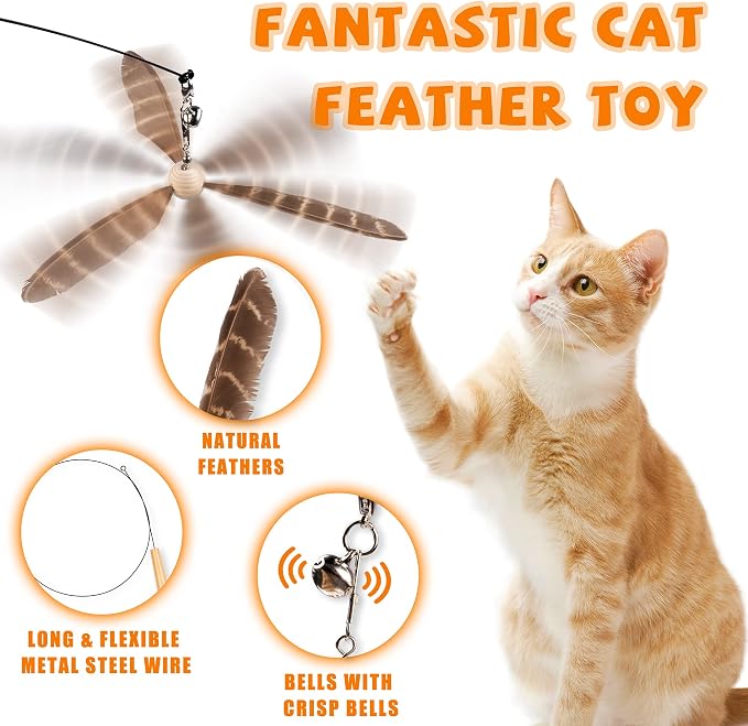 JXFUKAL Cat Wand Toys, Interactive Cat Toys - Image 3