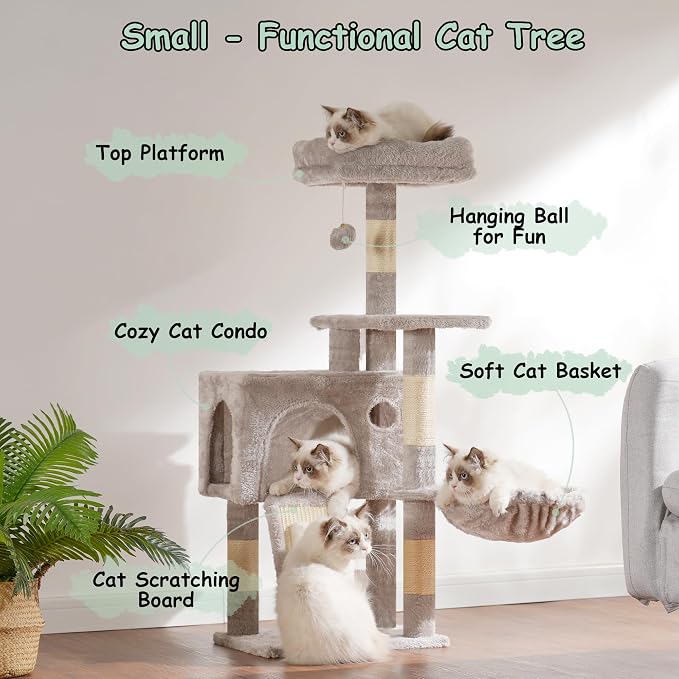 Cat Tree, 41.3" Cat Tower for Indoor Kittens - Image 3
