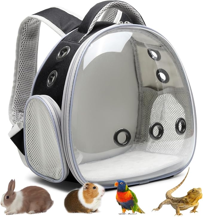 Portable Travel pet Backpack Carrier Hamster Bag Guinea Pig Bird Small Dog cat by ioviewforpet