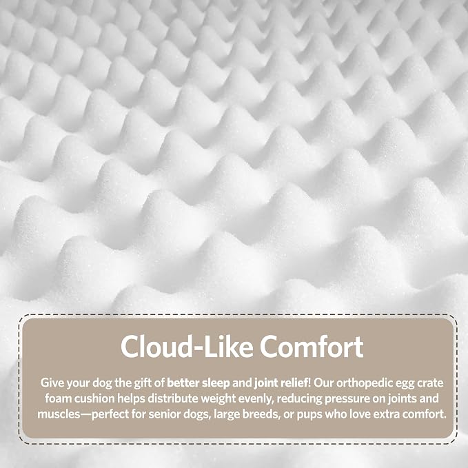 MidWest Homes for Pets Orthoperdic Egg-Crate Nesting Pet Bed w/ Teflon Fabric - Image 6