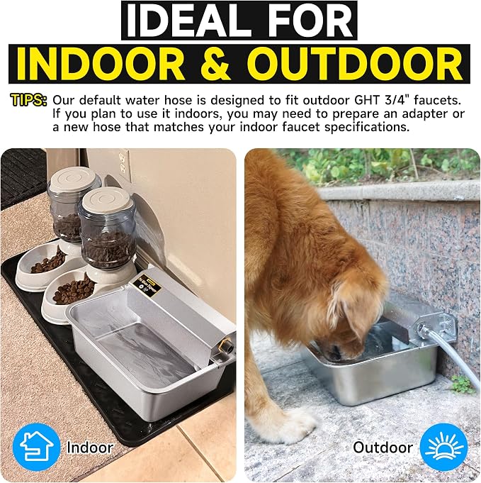 Automatic Dog Water Dispenser, 2 Gallons 304 Stainless Steel Large Dog Water - Image 5