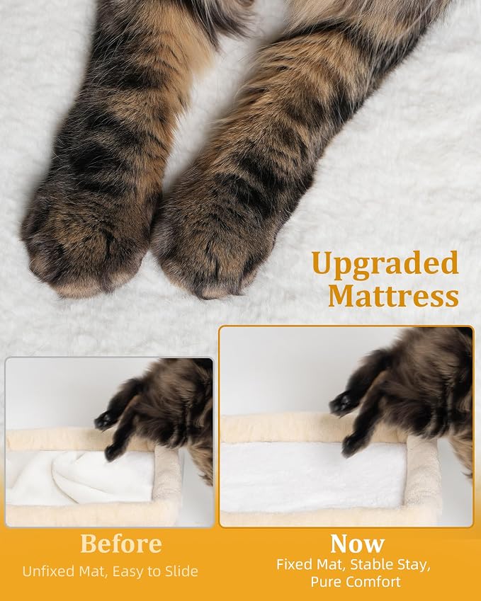 14in Cat Tree Tower with Large Perch, 20 * 16.5 Inch Top Bed - Image 3