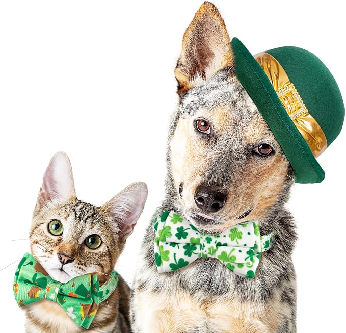 Whaline 4 Pack St. Patrick's Day Easter Cat Collar - Image 6