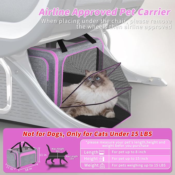 Rolling Pet Carrier with Detachable Wheels - Image 2