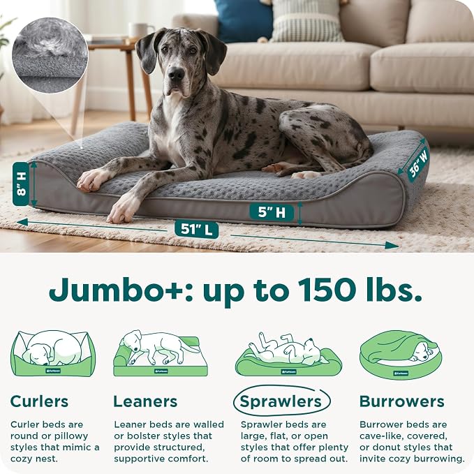 Furhaven Orthopedic Dog Bed for Large Dogs w/ Removable Washable Cover - Image 3