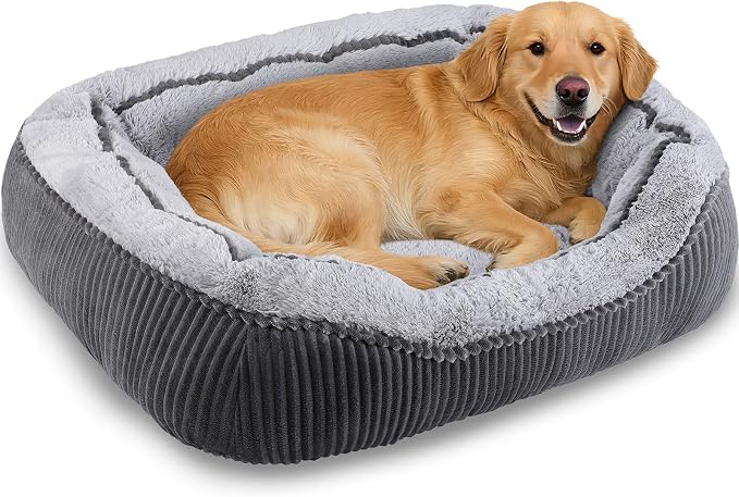 SIWA MARY Large Dog Bed for Large Dogs, Rectangle Dog Bed Large Size Dog by SIWAMARY