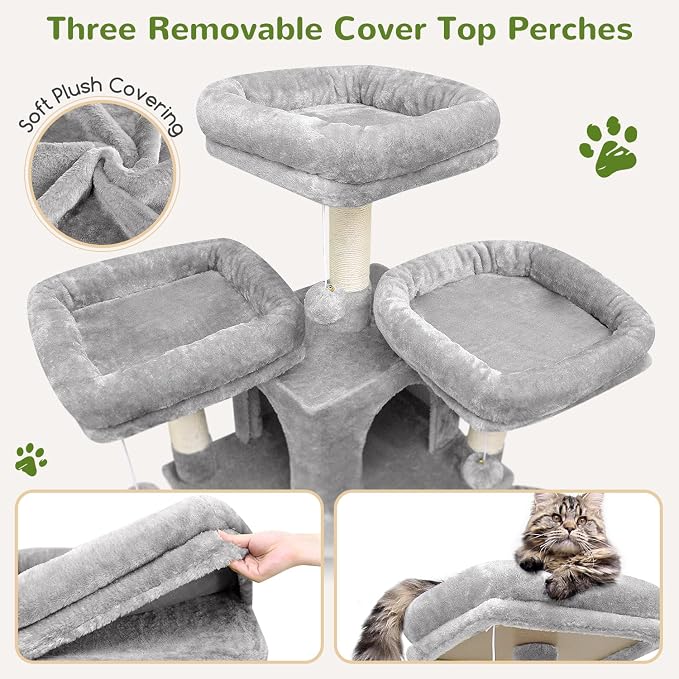 Globlazer Big Cat Tower for Indoor Cats, 80inch Cat Tower for Multiple Adult - Image 3