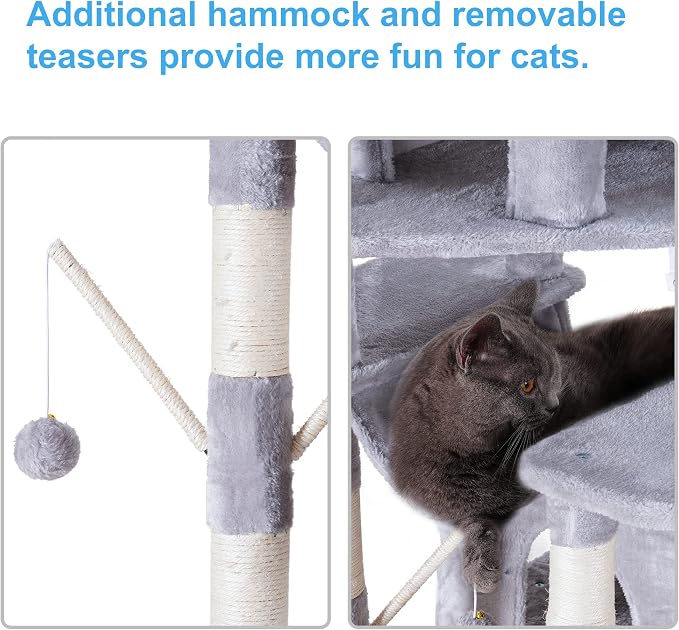 Hey-brother Cat Tree, 71 inches XL Large Cat Tower - Image 6