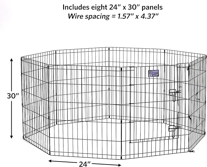 MidWest Homes for Pets Folding Metal Dog Exercise Pen, Indoor/Outdoor Playpen - Image 5