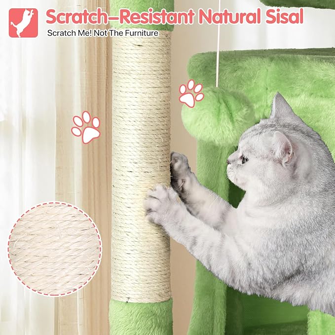 70in Cat Tree Cat Climbing Tower - Image 4