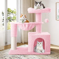 Allewie 29.5in Indoor Cat Tree, Padded Perch, and Hanging Ball, Suitable by Allewie