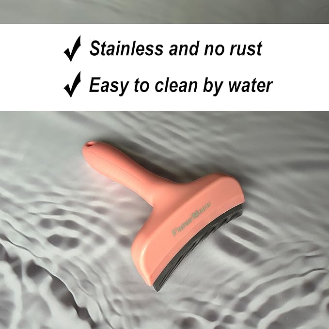 Pet Deshedding Tool with Curve Blade, Cat Grooming Brush, Tight V-shaped Teeth - Image 6