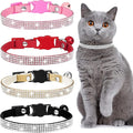 Weewooday 4 Pieces Rhinestones Cat Collars Breakaway Cat Collar by Weewooday