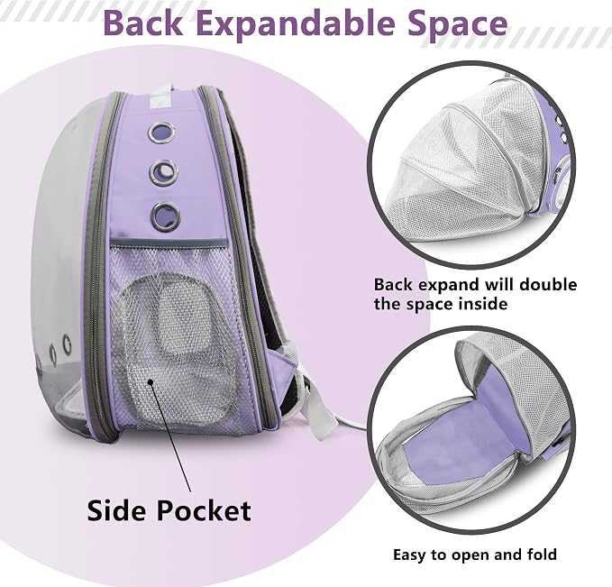 Cat Backpack Carrier Back Expandable Bubble Pet Carrier Backpack - Image 3