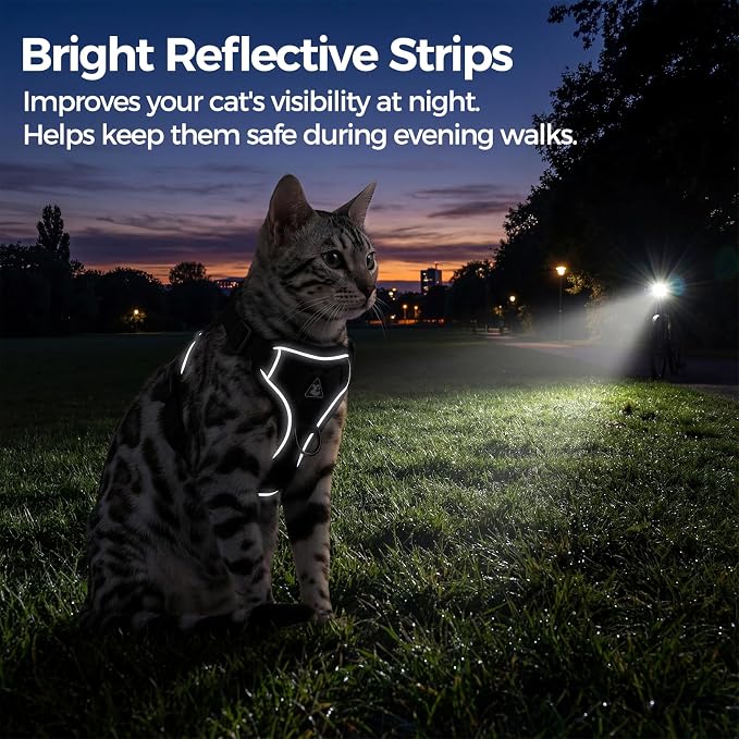 Cat Harness and Leash Set Escape Proof Tactical Large Kitten Harness Emotional - Image 6