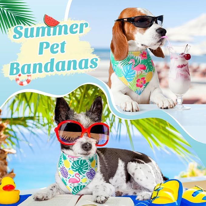 Weewooday 50 Pcs Hawaiian Dog Bandanas Bulk - Image 4