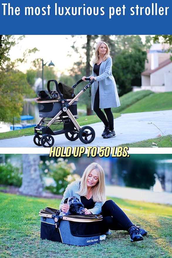 HPZ Pet Rover Prime 3-in-1 Luxury Dog/Cat Stroller - Image 8