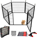 Puppy Playpen Indoor/Outdoor, 6 Panels Dog Pen Play Pen by IGOOUO
