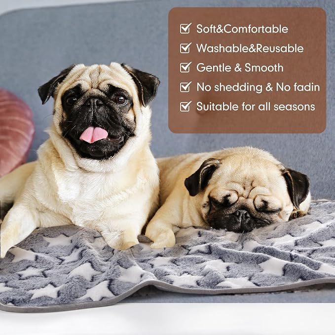 Chumia 40 Pcs Blankets Soft Fluffy Fleece Washable Pet Dog Sleep mat Paw Print - Image 4