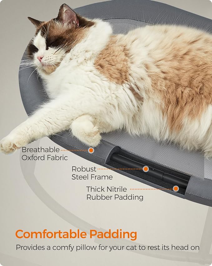 Feandrea Pet Bed, Cat Hammock, Elevated Cat Bed - Image 4