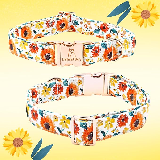 Lionheart glory Dog Collar Bow Collar Floral Dog Collar - Image 5