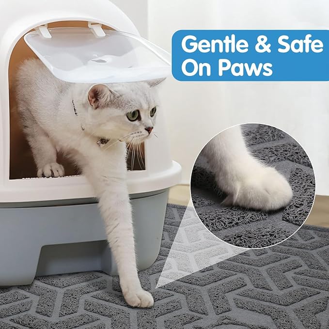 UPSKY Cat Litter Mat, XL Litter Trapping Mat Soft on Kitty Paws, Large Litter - Image 3