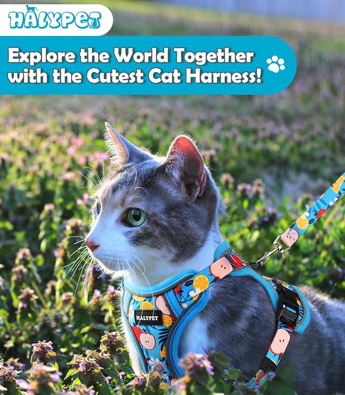 Halypet Cat Harness and Leash Set Cute Escape Proof Vest Harness - Image 2