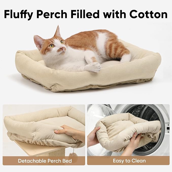 FUKUMARU Cat Scratching Post, Modern Style Tall Scratch Posts - Image 7