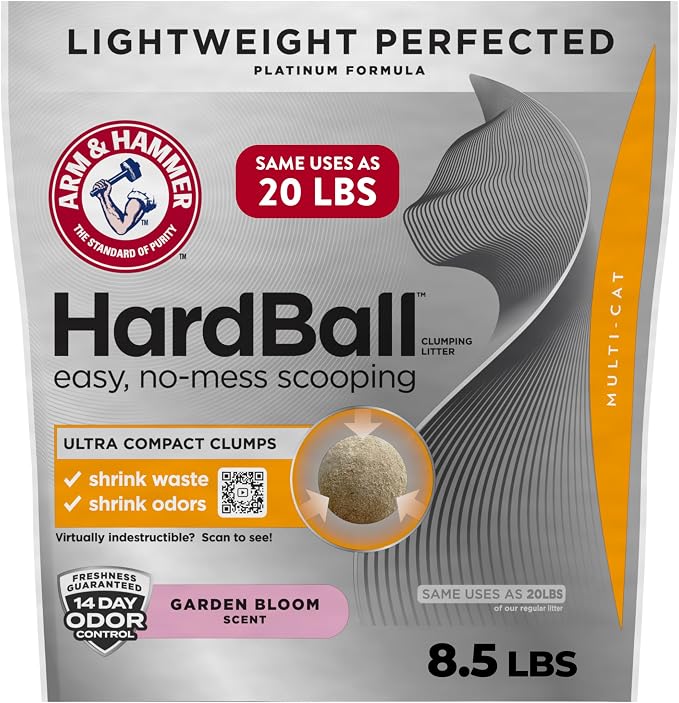 ARM & HAMMER Hardball Lightweight Platinum Multi-Cat Clumping Cat Litter Odor by ARMHAMMER