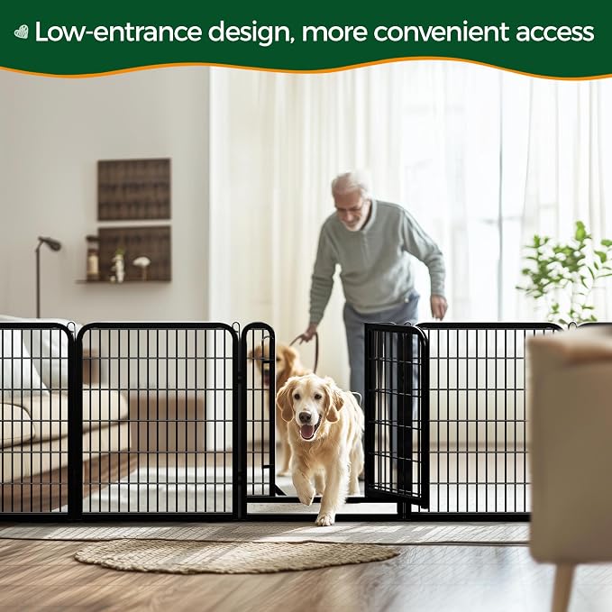 Yaheetech Dog Playpen Outdoor, 32 inch 6 Panels Dog Pen Indoor Heavy Duty Puppy - Image 5