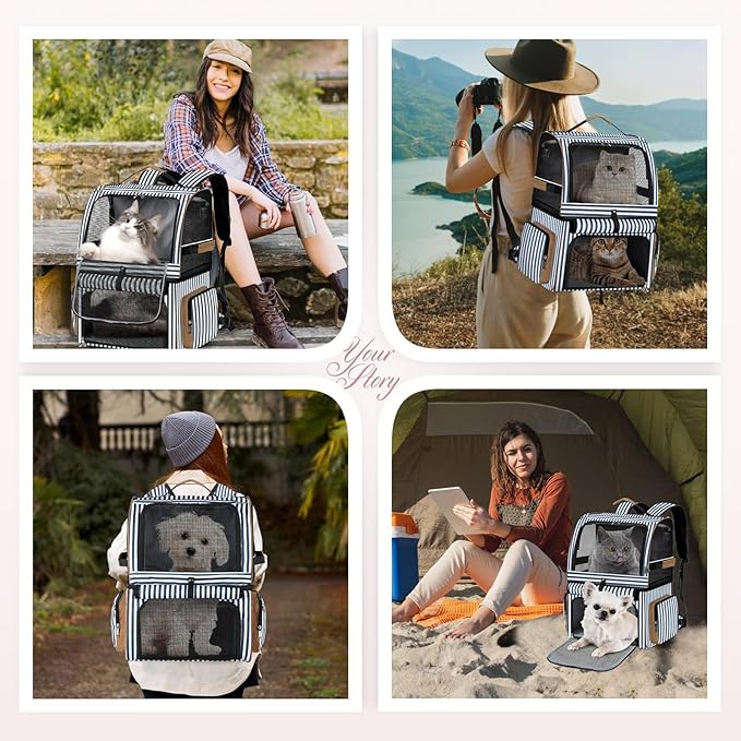 Lekebobor Double Cat Backpack Carrier - Image 6