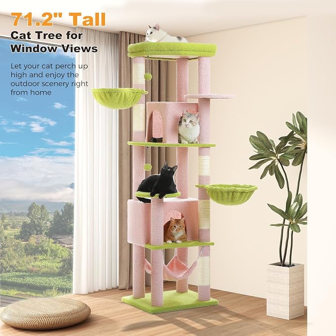 71.2" Large Cat Tree for Multi-Cat Households - Image 2