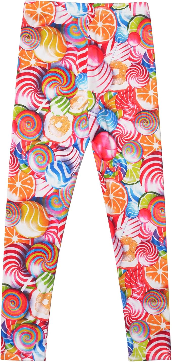 Girl Unicorn Leggings Kid Rainbow Print Legging Tights Trousers Slim Long Pants - Image 3