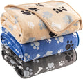 Dog Blanket Paw Bone Pattern 1 Pack 3 Colorful 40"*30" Super Soft Warm Flannel by AIWEKHOME