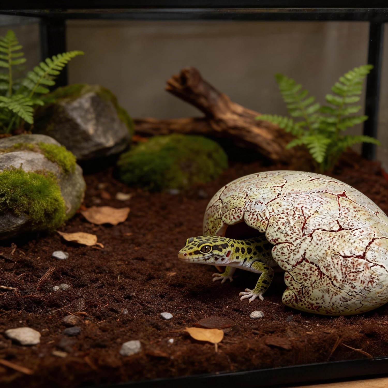 Small Dinosaur Egg Reptile Hide for Leopard Gecko - GlobalHabitat Supply