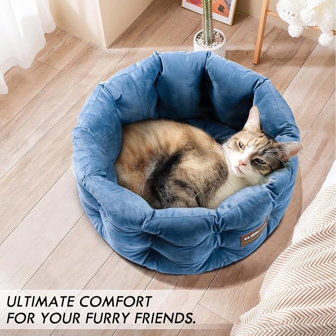 ClevaHome Deep Nest Cat Bed for Small Pets up to 15lbs - Image 2