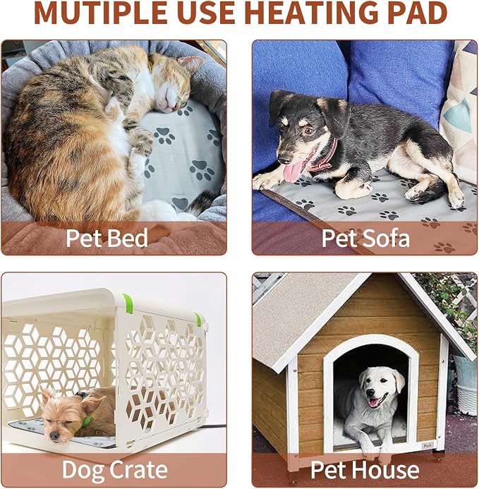 Cat Heating Pad Round with Smart Thermostat Switch and Power Line Protection - Image 7