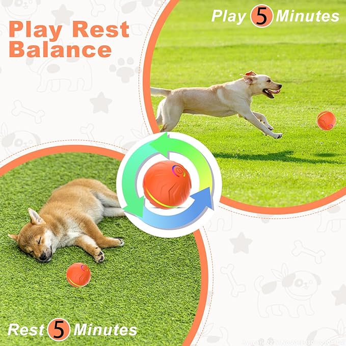 2026 T01 Interactive Dog Toys, Vibrating Dog Ball Motion Activated Dog Toy - Image 4