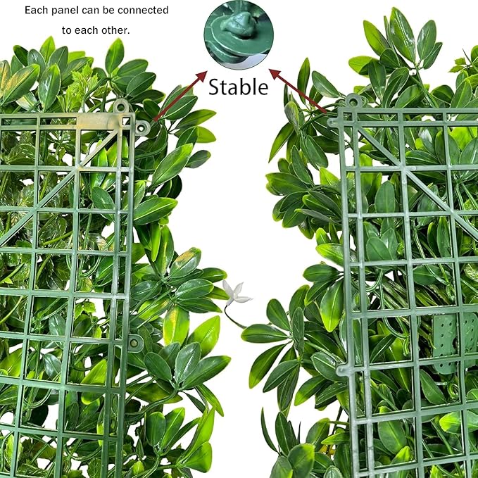 Artificial Plant Wall Roll: 48 X120 in UV-Anti Ivy Privacy Fence Screen Faux - Image 4