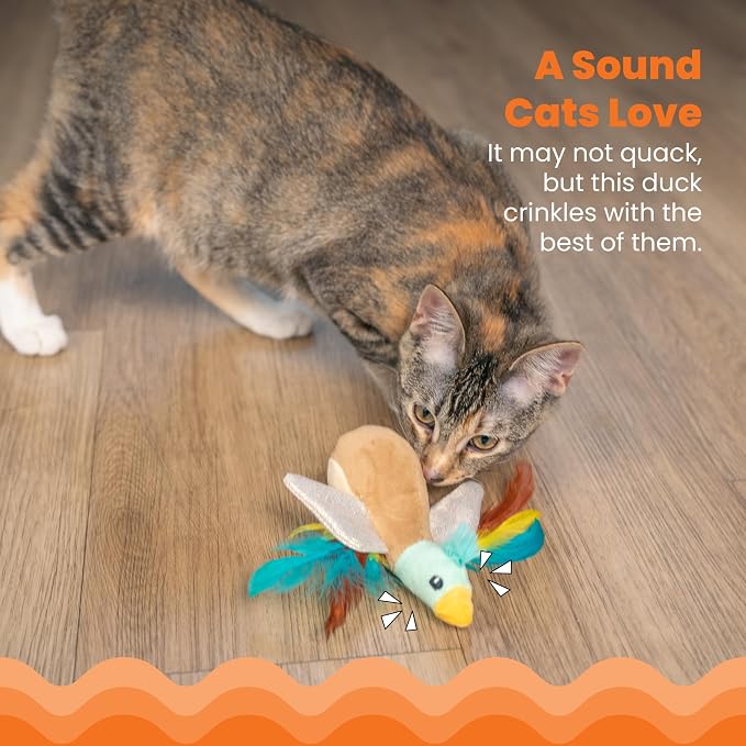 Catstages Flapperz Duck Plush Interactive Catnip Cat Toy - Image 3