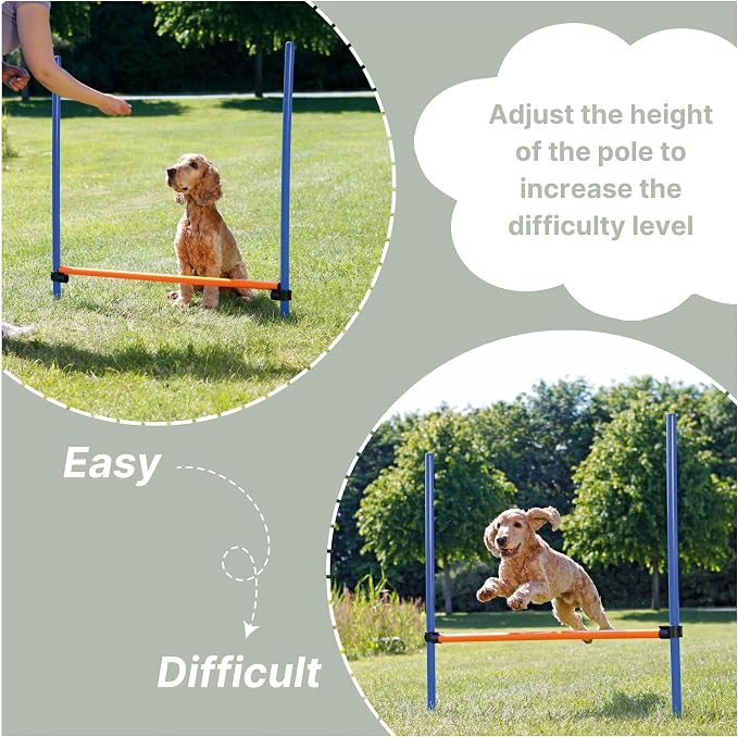 TRIXIE Agility Hurdle Adjustable Dog Jump, Dog Obstacle Course Equipment 1 x - Image 5