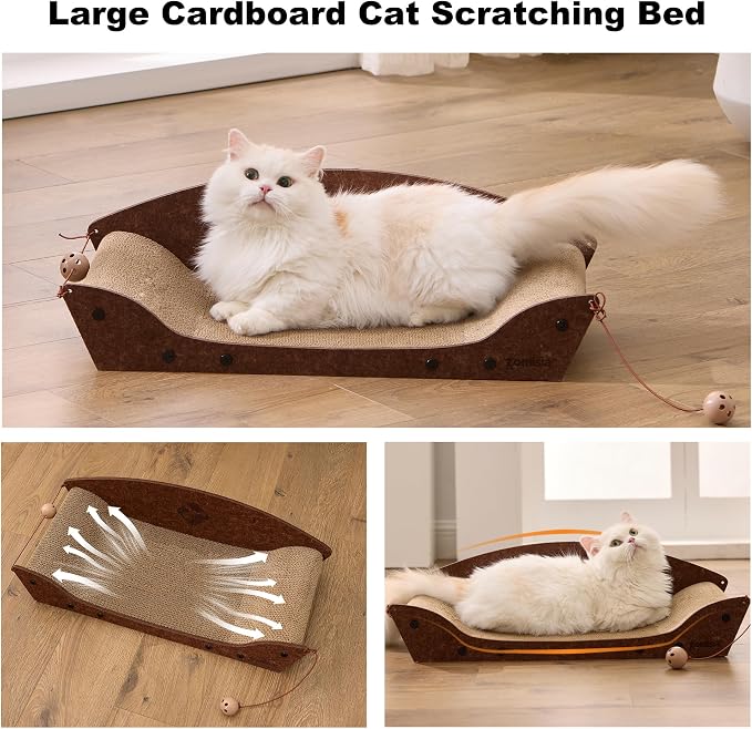 26'' Cardboard Cat Scratcher Bed - Image 8