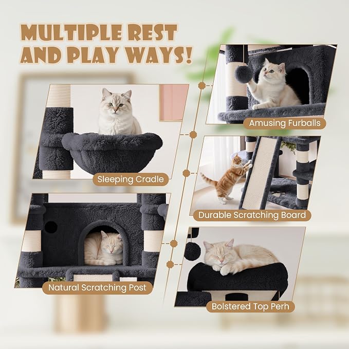 SHA CERLIN 81 Inches Extra Large Cat Tree - Image 5