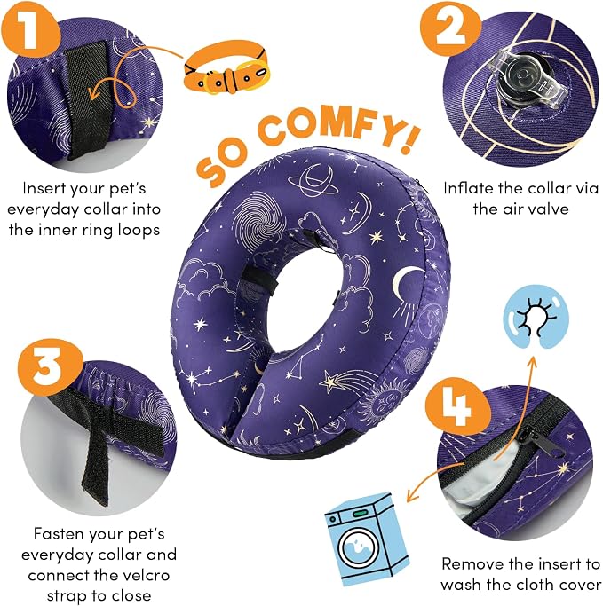 BENCMATE Inflatable Dog Cone Collar Alternative, Soft Dog Cone - Image 2