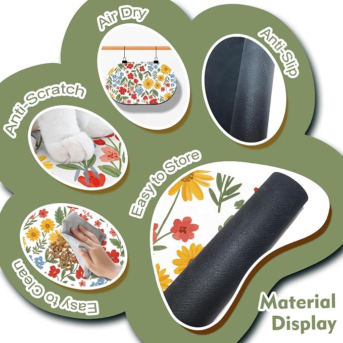 Pet Feeding Mat – 20''x12'' Absorbent Dog Food Mat, Pet Water Mats Protect Floor - Image 3