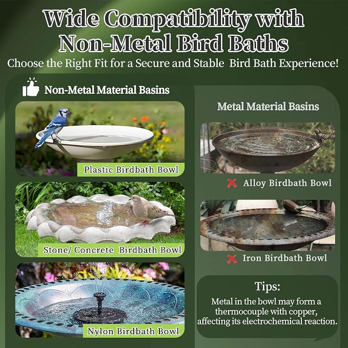 99.99% Pure Copper Bird Bath Disk, 2 Pack Triple-Point Support Design Lower - Image 5