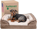 Furhaven Memory Foam Dog Bed for Medium/Small Dogs w/ Removable Bolsters & by FurHaven