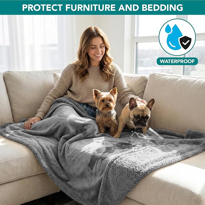 PetAmi Waterproof Dog Blanket for Medium Large XL Dog Puppy Cat Throw for Couch - Image 2