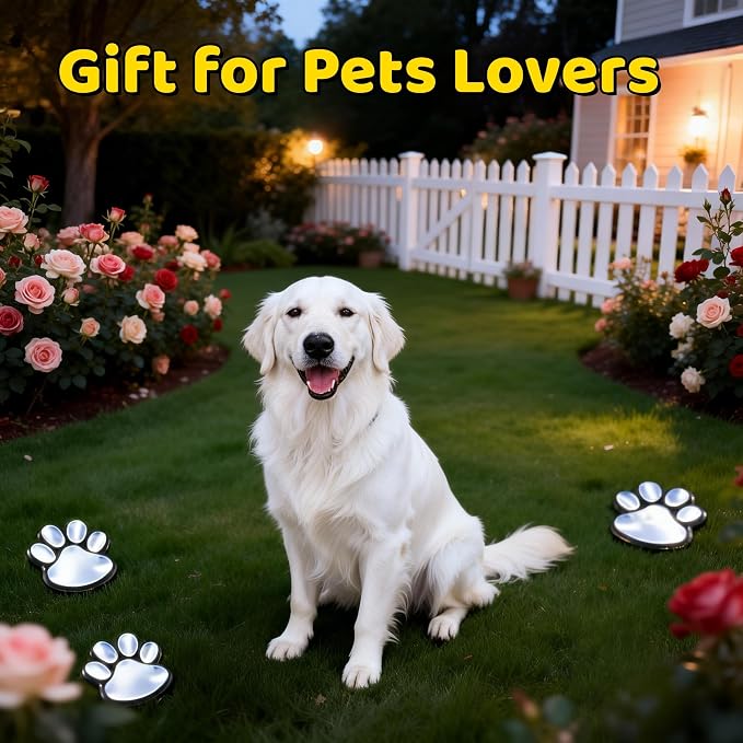 3pcs-Solar Paw Print Lights, Wireless of Cat Dog Animal Solar Lights Outdoor - Image 8
