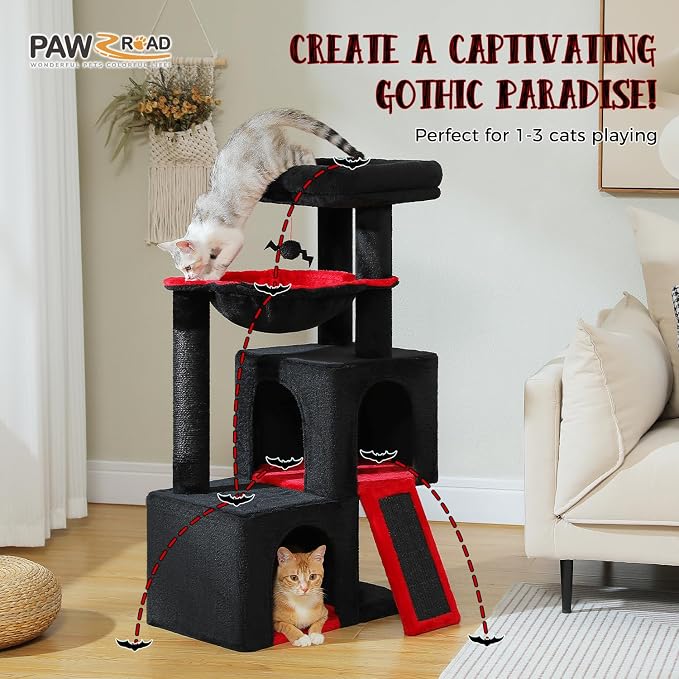 PAWZ Road Large Cat Tree, 41 Inches Gothic Cat Tower - Image 3